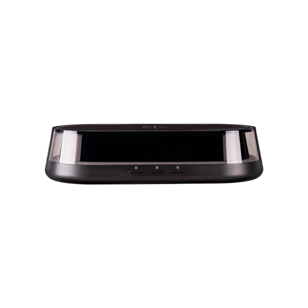 Rainbow Stazione da Comodino Multifunzione con Lampada LED RGB, Orologio Digitale, Sveglia, Temperatura e Ricarica Wireless Qi 15W, Display LED USB-C (Nero)
