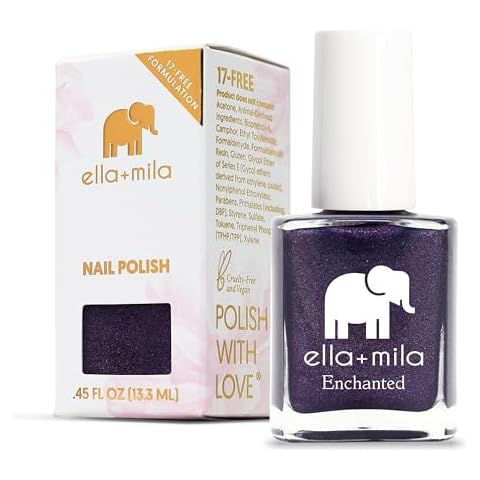 ella+mila Professional Nail Polish - Quick Dry Nail Polish - Long-Lasting & Chip Resistant Formula (Enchanted Collection - Violet Skies - 0.45 fl oz) Cover