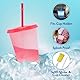 ALINK 9 Stück Becher Tasse Trinkbecher mit Strohhalm & Deckel - 480ml Farbwechselbecher Mehrweg Plastikbecher Kinder Tasse Cup Travel Mug Tumbler Eiskaffee Kaltes Trinken Smoothie Saft