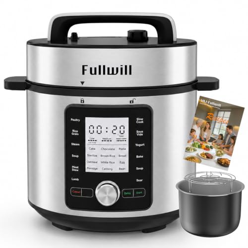 Image of Fullwill 6QT Electric Pressure Cooker with 24 Presets,Olla de Presion
