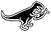 Dinosaur Eating Jesus Fish White Evolve Decal Car Sticker