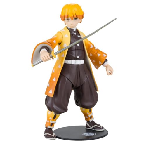 McFarlane Toys, Demon Slayer 7-inch Zenitsu Agatsuma Action Figure, Netflix Demon Slayer Anime Series Collectible Figure with Collectors Stand Base - Ages 12+ - Image 5