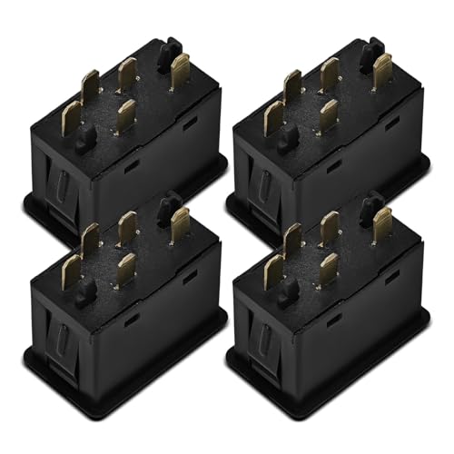 Frankberg 4x Fensterheberschalter Steuerschalter Hinten Vorne 5-Polig Kompatibel mit 3er (Cabriolet/Touring) E30 3er E36 5er E28 6er E24 Replace# 61311381205