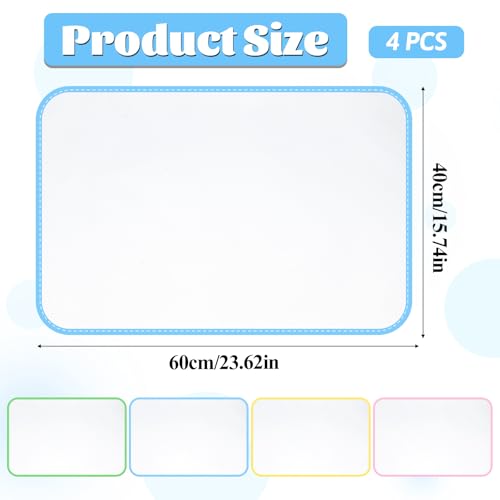 Jeffdad 4 Pack Pressing Cloth for Ironing Scorch Mesh Cloth Saving Ironing Protector Insulation Pad for Sewing and Ironing Iron Fabric Protector Pressing Tool for Ironing Protection 23.6×15.7"(Color1) - Image 2