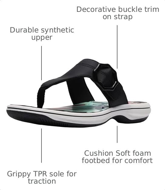 Image of Clarks Women's Breeze Cove Cloudsteppers Flip-Flop
