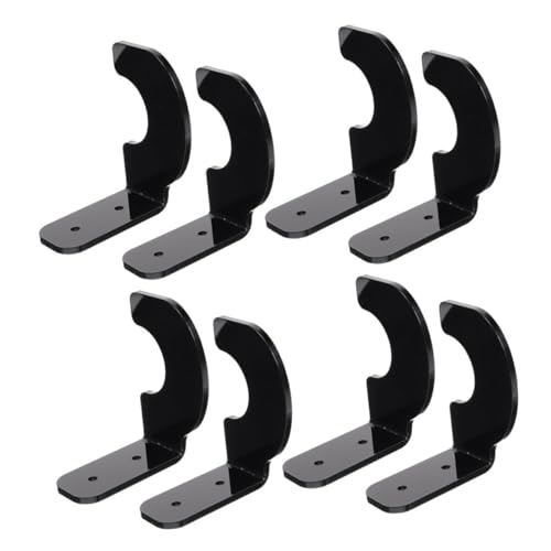 POPETPOP 4 Pairs Baseball Bat Stand Bat Rack for Storage Baseball Bat Hangers for Wall Bat Holder Wall Mount Bat Stand for Home Hockey Bat Rack Softball Bat Stand Black Metal