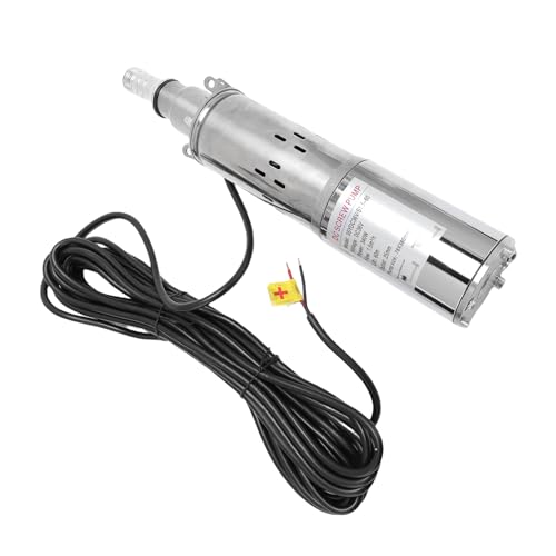 Jeffergarden 3-calowa Solarna Pompa Głębinowa, 340 W, 1,5 M³/h Zatapialna Pompa Wodna ze Stali Nierdzewnej 196FT z Uszczelnieniem Mechanicznym z PTFE, Do Wydobywania Rzek Nawadnianie W