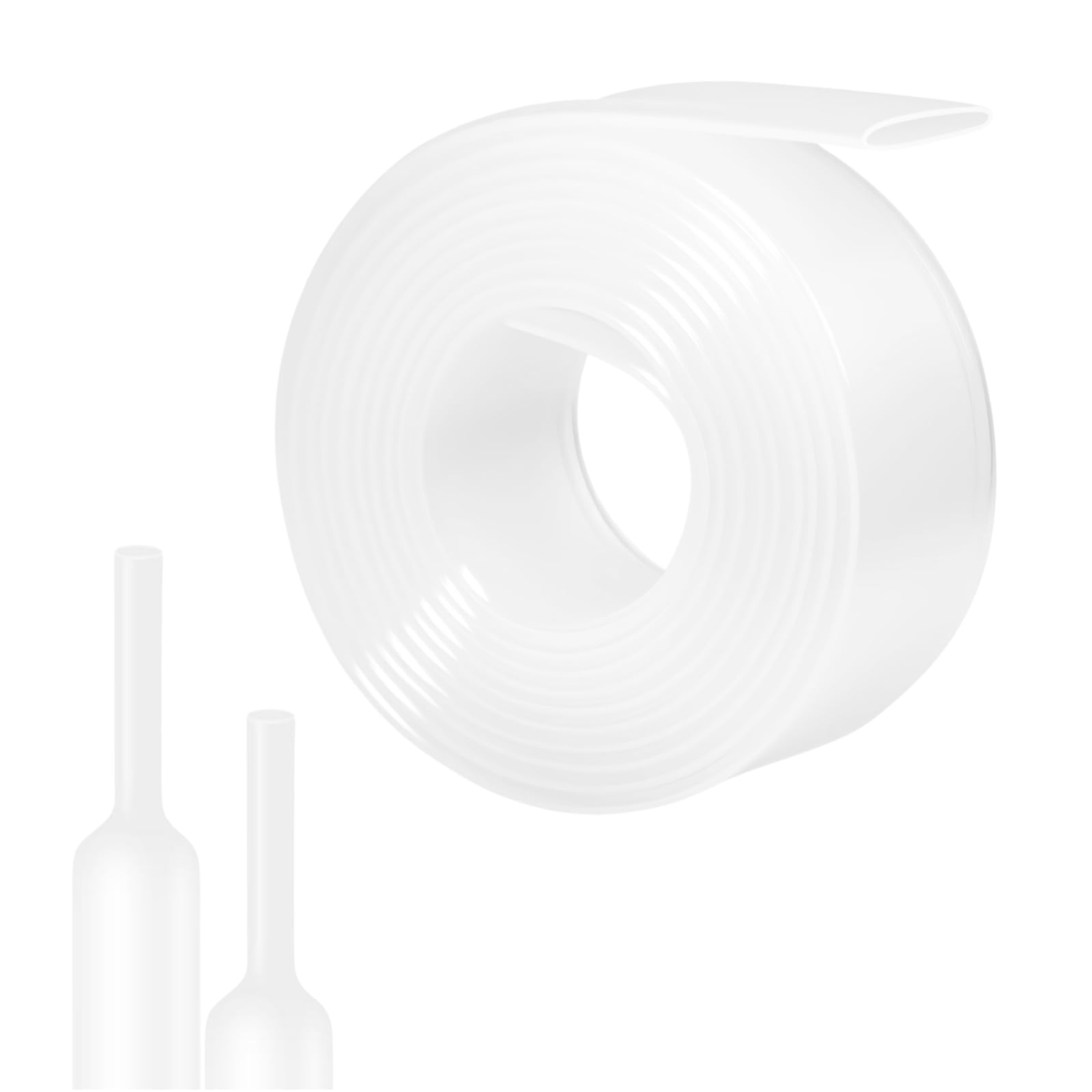 HOLED 1-1/4" 3:1 Heat Shrink Tubing Dual Wall Adhesive Lined Shrink Wrap Tubing Insulation Sealing Waterproof Oil-Proof Anti-Friction (Clear, 6.5ft)