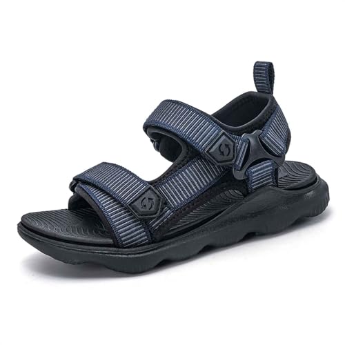 Sandalias para niños frente cerradas para niños al aire libre como ropa informal. Diseño cómodo y firme para niños de 9 a 17 años. Zapatos de verano resistentes. Sandalias para niños 25, marine, 35.5