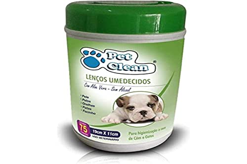 Lenço Umedecido para Filhotes 75 Unidades, Pet Clean