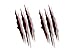 2 RIPPED CLAW Marks 9" Vinyl Sticker Decals Raptor Dinosaur Monster Scratches Jurassic Park Jeep Renegade Decal Stickers (Black)