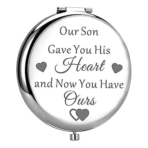 MYOSPARK Daughter in Law Compact Makeup Mirror Gift Bride to Be Gift Wedding Day Keepsake Gift from Mother in Law (You Have Ours Mirror-S) Cover