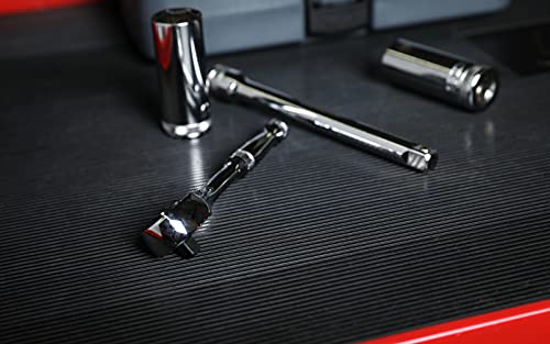 Ares 42045-1/4-Inch Drive 90-Tooth Ratchet - Premium Chrome Vanadium Steel Construction & Mirror Polish Finish - Quick Release For Easy Socket Change - 90-Tooth Reversible Design With 4 Degree Swing #TOP4