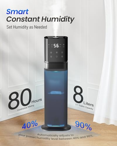 Ailinke ALK-KH-K20SMA Smart Humidifier Large Room, 2.1Gal/8L Humidifiers For Bedroom Home With Extended Tube, Whole House Cool Mist Humidifiers 1000 Sq.Ft. thumb #7