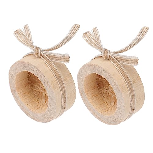 GOOHOCHY 2pcs Wooden Candlestick Vintage Candle Candlestick Holder Decorative Wooden Tealight Holders Tealight Candle Holder Tea Light Candle Holders Household Handmade Tea