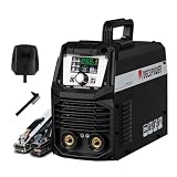Decapower Saldatore MMA TIG, 200A Attrezzature per saldatura ad arco, Saldatore ad arco Inverter Saldatura Elettrico Saldatura Portatile Con Schermo per Uso Famiglia (ECOARC-200+WP-17V)