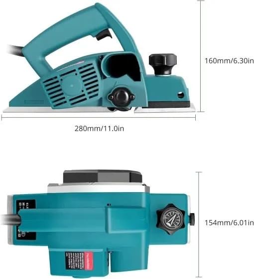 ¡Transforma tu Carpintería con Potencia y Precisión! Cepillo Carpintero Eléctrico 800W, 16500 RPM, 2mm de Profundidad – Herramienta Profesional con Guía Paralela y Llave de Tubo Incluida