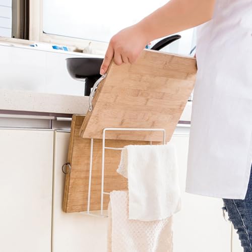Organizador de cocina portátil de hierro blanco de doble capa 7