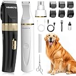 Dog Hair Clippers for Grooming Kit and Dog Paw Trimmer,Black-White
