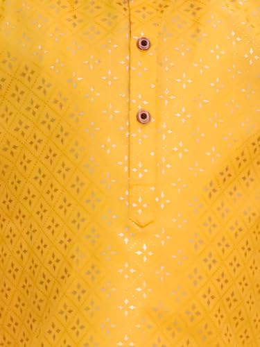 Image of AJ DEZINES Boys Cotton Full Sleeve Printed Kurta Pajama Set for Kids - Ethnic wear | Special Occasion & Traditional Outfit |Boys Kurta Pyjama Set - Regular Fit