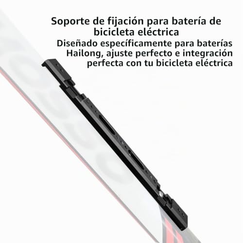 Soporte de batería para bicicleta Hailong Polly de aluminio negro 4