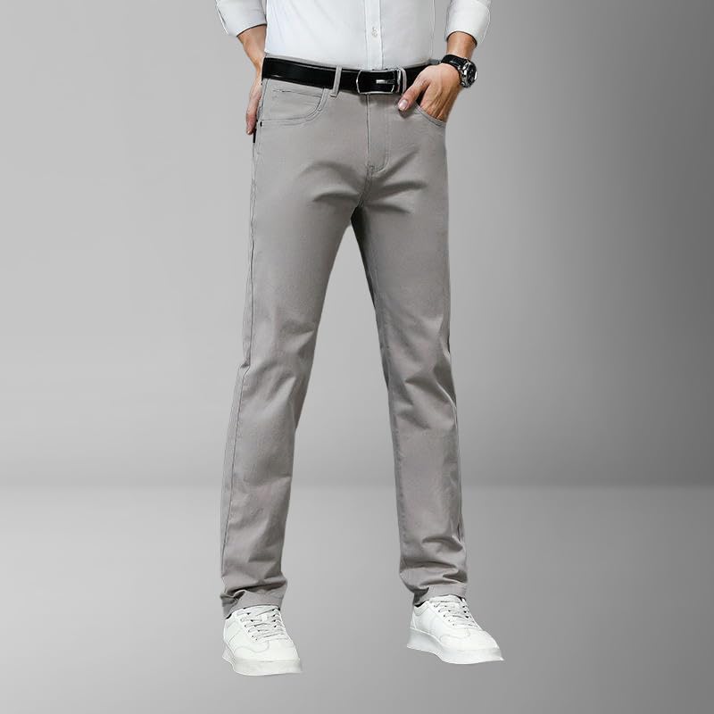 Pantalon décontracté homme ample mi-saison couleur unie tendance