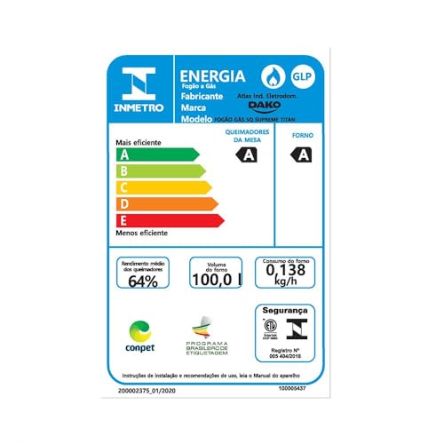 Fogão Supreme Inox 5Q Titanium
