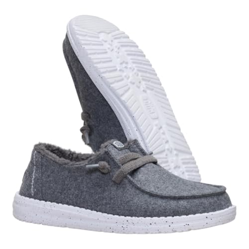 Image of HEYDUDE Wendy Wool Cozy Charcoal Women Size 10