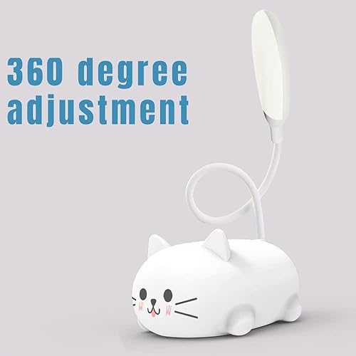 Miniatura 3 de soputry Mini lámpara USB de gato, lámpara de escritorio Kawaii con puerto de carga USB, lámpara de mesa plegable de animales recargable para