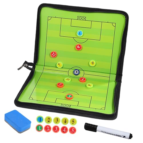 BESPORTBLE Portable Soccer Soccer Training Board Magnetic Surface Reversible Whiteboard for Match Planning