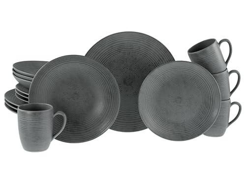 CreaTable, 20599, Serie Catania Anthrazit, 16-teiliges Geschirrset...