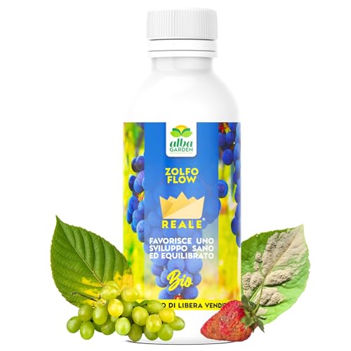 Albagarden - Zolfo Flow Concime Minerale Naturale Liquido, Biologico, Già Pronto da utilizzare contro Oidio Mal Bianco Peronospora Ticchiolatura Per Vite Olivo Agrumi X 1 Kg