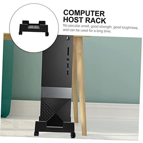 Soporte móvil para CPU OSALADI, estante para torre de computadora de plástico con ruedas, soporte delgado para CPU miniatura 3
