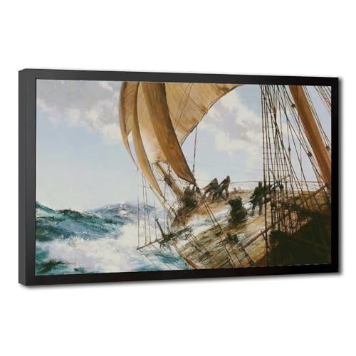 Montague Dawson Poster Toile pour Décorer un Salon Marin ou un Bureau Élégant 61 x 91,4 cm