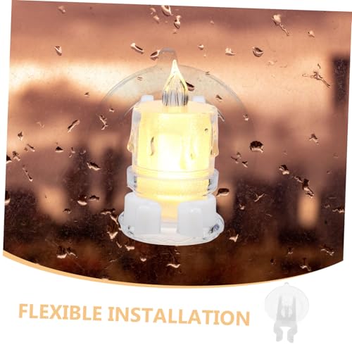 Lámpara de Vela Electrónica con Ventosa para Ventanas y Luces sin Llama 4