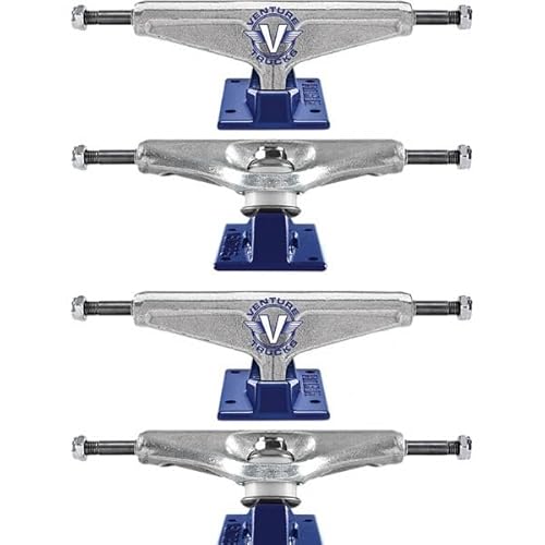 Venture Trucks V-Hollow OG Wings High Polished/Blue Skateboard Trucks - 5.6" Hanger 8.25" Axle (Set of 2)