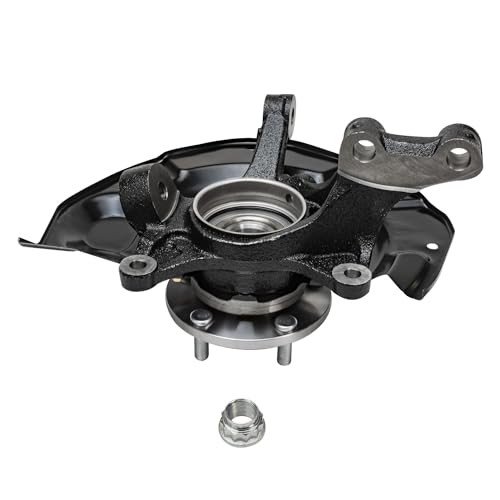 Image of Detroit Axle - Front 2pc Steering Knuckles for Lexus RX330 RX350 RX400h Toyota Highlander, 2 Steering Knuckles & Wheel Hub Bearings Replacement