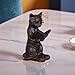 Young's Inc. Cat Figurine - Cute Cat Statue - Whimsical Cat Decor for Cat Lovers - Cat Collectibles and Meditation Decor - Cat with Eye Glasses - 4'' L X 3'' W X 5'' H
