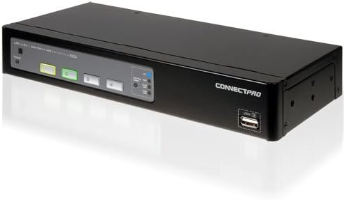 ConnectPro UR Series Kit USB VGA KVM Switch w/DDM & Multi-hotkey (4 Port, No Cable)