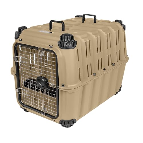 Mammoth Guardian Dog Kennel 36' Heavy Duty Travel & Outdoor Crate for Puppies, Small, Medium & Large Dogs, Secure 3 Bolt Lock, Adventure Ready for Hunting, Camping & Offroad – Desert Sand Tan
