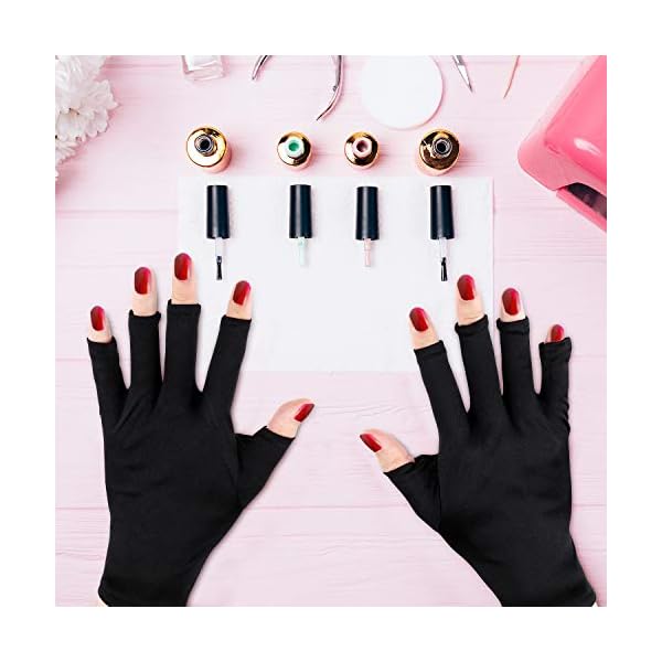 3-Pairs-UV-Shield-Glove-Gel-Manicures-Glove-Anti-UV-Fingerless-Gloves-Protect-Hands-from-UV-Light-Lamp-Manicure-Dryer-Black Syhood 3 Pair UV Light Glove for Gel Nail Lamp Manicure Glove Anti UV Fingerless Gloves Protect Hands from Nail Lamp Manicure