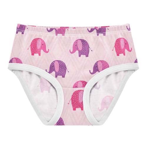 Joisal Girls Underwear Toddlers 2t Cotton Cute Panties Girl Florals Undies Kids Briefs Cute Pink Purple Elephants