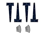 Akatva T Hinge Set - 4-Piece Light Duty Gate Hinges for Wooden and Metal Fences, Doors, Cabinets - A