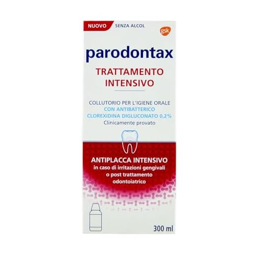 Parodontax Collutorio Clorexidina Trattamento Intensivo, Azione antibatterica e antiplacca per igiene dentale, uso quotidiano, senza alcol, 300 ml