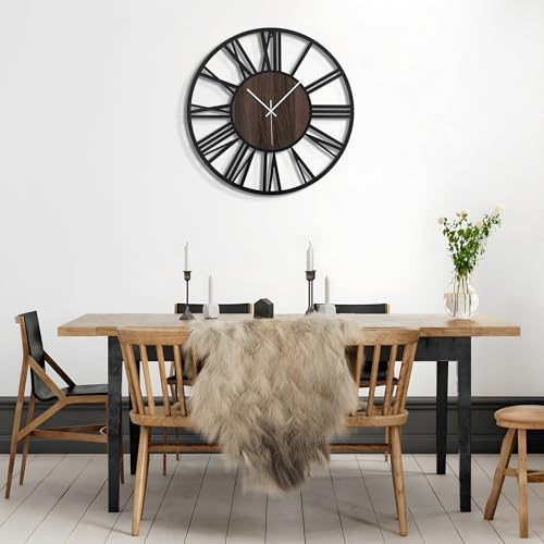 Mee 2ou Large Wall Clock for Living Room Decor, 60CM/24 Inch Non Ticking Silent, Battery Operated Modern Vintage Extra Large Decorative Wall Clock for Bedroom Kitchen - Image 8