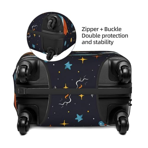 Galaxy Space Astronaut Luggage covers for Suitcase Universe Planets Travel Suitcase Protector Anti Scratch Suitcase Cover Fit 25-28 inch4