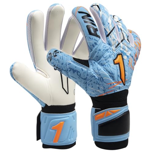 Rinat Guante de Portero Egotiko X As, Azul/Naranja, Unisex Niños