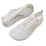 Grounding Shoes, Grounding Shoes with Copper, Hike Footwear Waterproof Trail Running for Women Mens (White Coffee, Adult, Women, 10, Numeric Range, US Footwear Size System, 10.5, Medium)