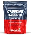 Caffeine 200mg 120 Tablets | Energy Boost & Exercise Support Pre Workout | Improve Focus & Alertness | Vegan UK Made | GMP Approved