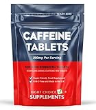 Caffeine 200mg 120 Tablets | Energy Boost & Exercise Support Pre Workout | Improve Focus & Alertness | Vegan UK Made | GMP Approved